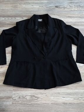 Masseys Women's Black Blazer Coat